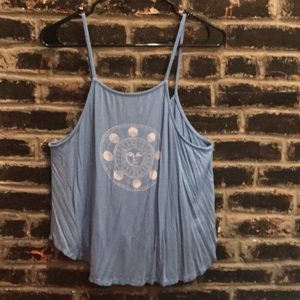 Blue beach tank top
